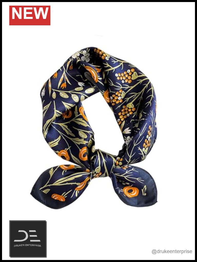 100% Mulberry Silk Neck Scarf 21" Square Gift Packed